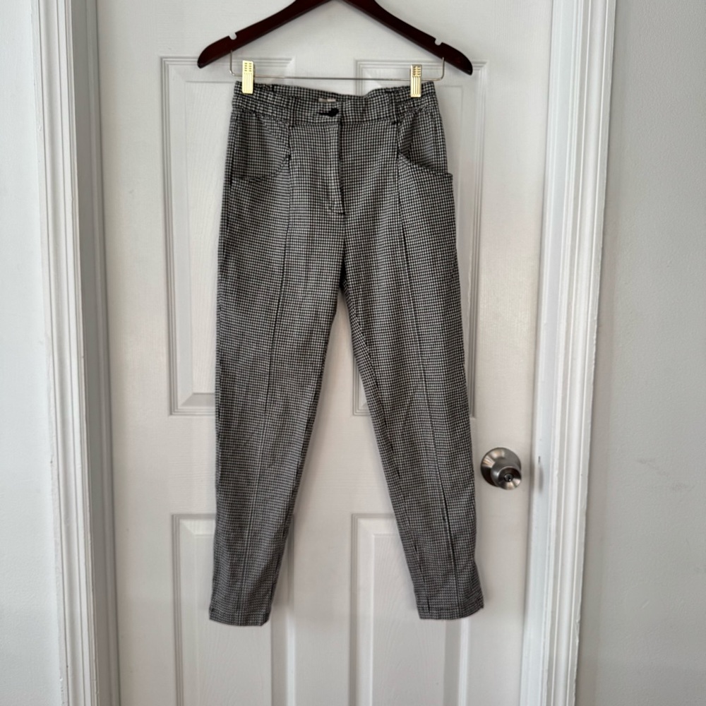 Silence + Noise Black and White Checkered Pants
